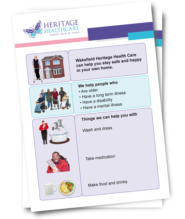 Heritage Healthcare easy read example